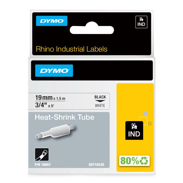 DYMO Heat-Shrink Tube, 5" Long - 3/4"
