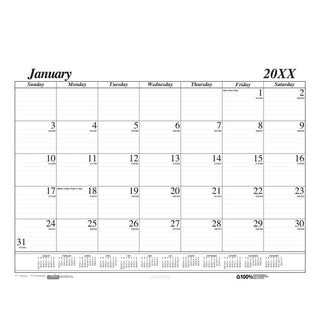 House of Doolittle HOD124 Paper Monthly January, 17" x 22", White - Default Title