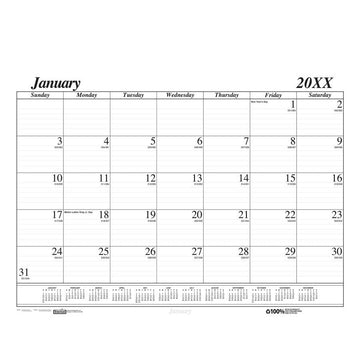 House of Doolittle HOD124 Paper Monthly January, 17" x 22", White - Default Title