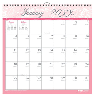 House of Doolittle HOD3671 Monthly January, 12" x 12", Pink - Default Title