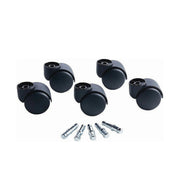 Master Caster 23618 Caster, 120 lb. Capacity, Black, 5/Set - Default Title