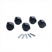 Master Caster 23624 Caster, 110 lb. Capacity, Black, 5/Set - Default Title
