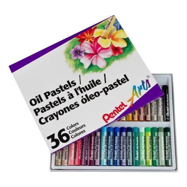 Pentel PHN12 Oil Pastel Set, 12 Colors, Assorted - photo 2