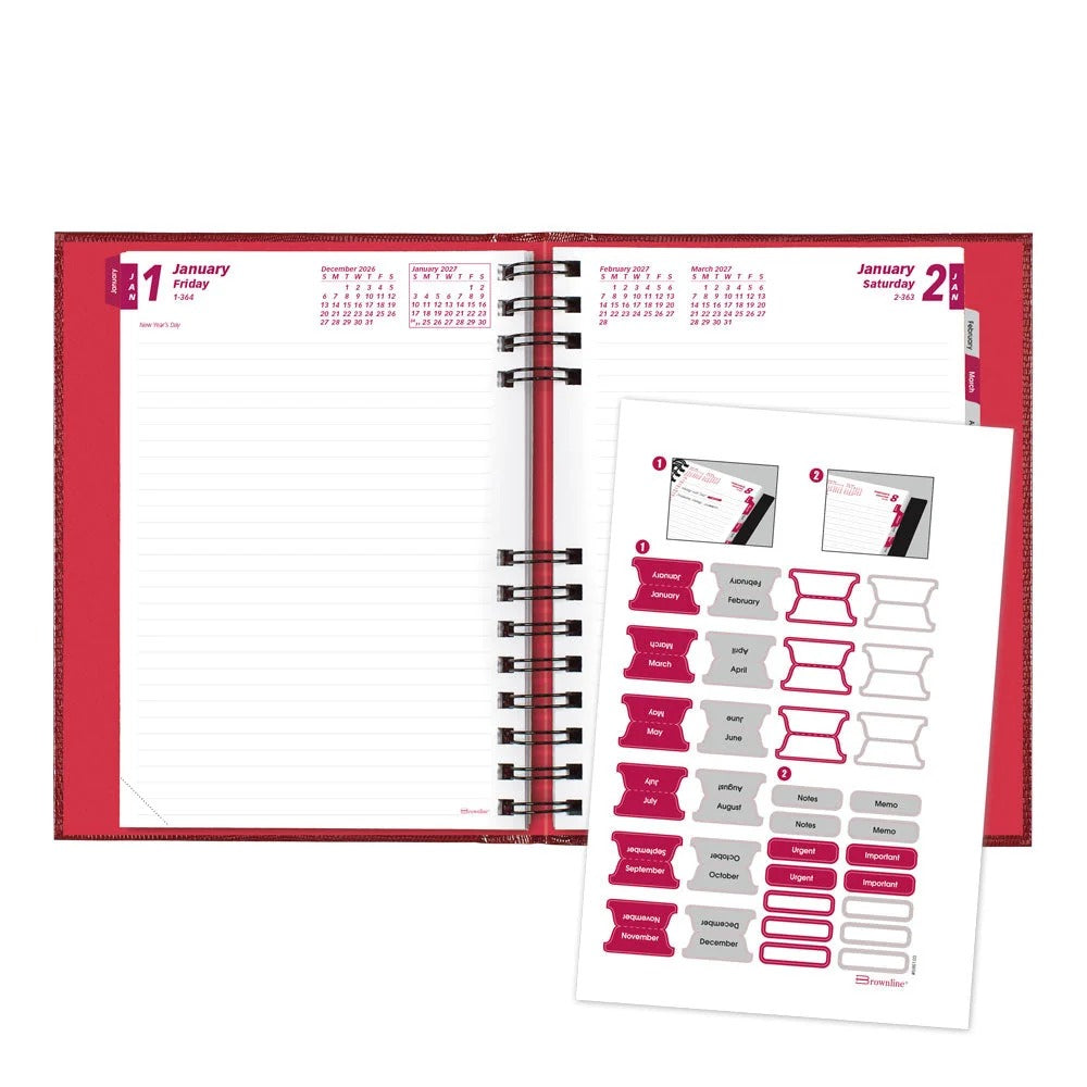 Brownline REDCB389CRED Planner, 7 3/4" x 8 1/4" - photo 4