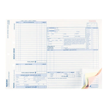 Rediform 4P489 Paper Auto Repair Form, 8 1/2" x 11", 50/Pack - Default Title