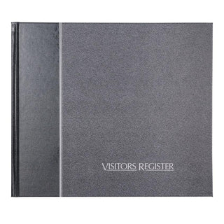 Rediform Visitor Register Book, 8 1/2" x 9 7/8" - Black