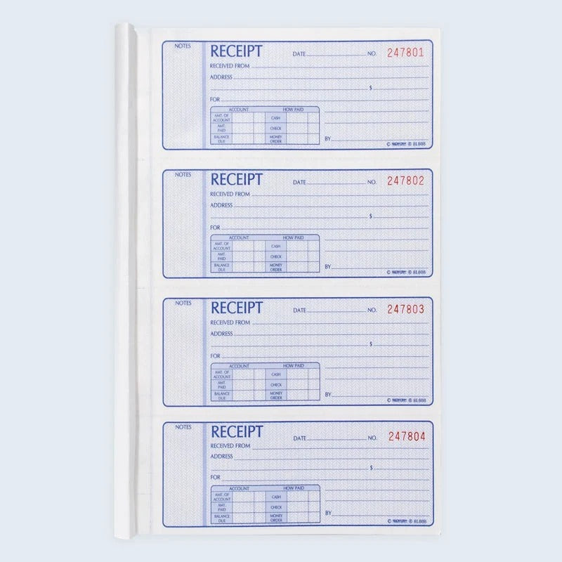 Rediform 8L808 Paper Receipt Book, 7" x 11" - photo 4