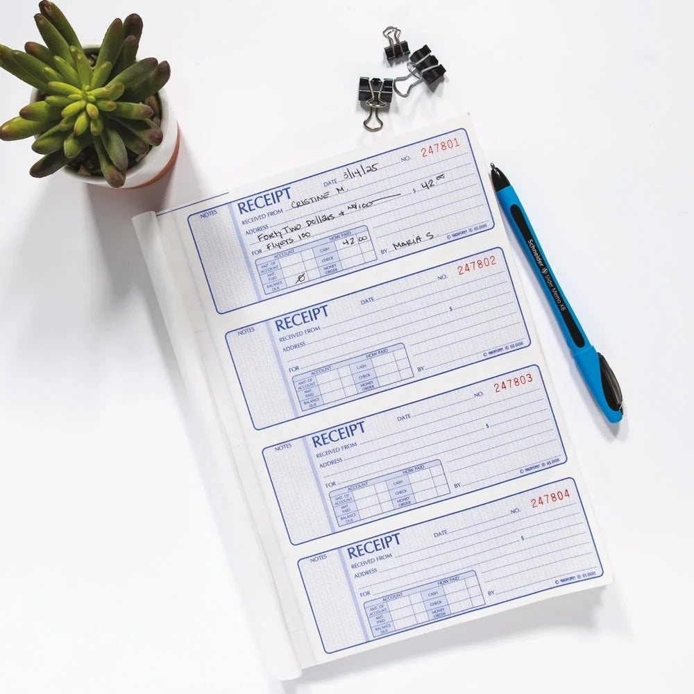 Rediform 8L808 Paper Receipt Book, 7" x 11" - photo 5