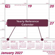 Brownline C1731 Paper Monthly January, 17" x 22", Burgundy - photo 3