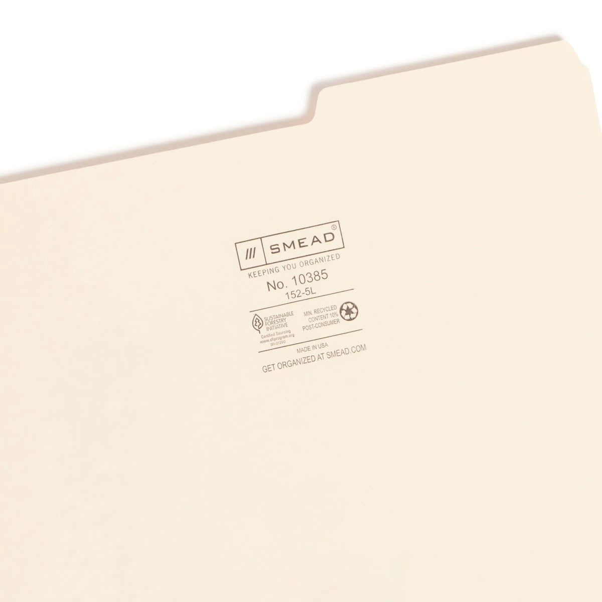 Smead 10385 File Folder, Letter, Manila, 100/Box - photo 3