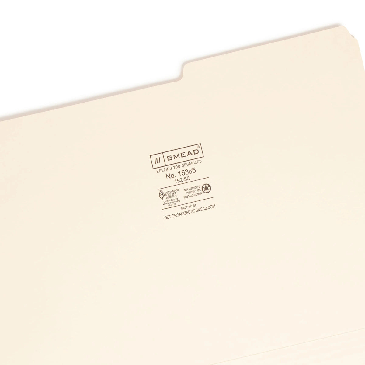 Smead 10385 File Folder, Letter, Manila, 100/Box - photo 6