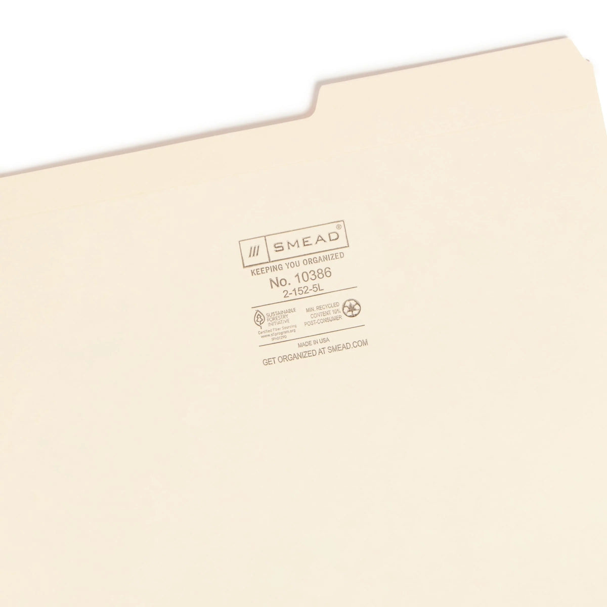 Smead 10386 Manila File Folder, Letter, 100/Box - photo 3