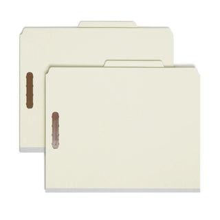 Smead 13723 Pressboard Classification Folder, Letter, Green, 10/Box - Default Title