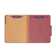 Smead 14079 Pressboard Classification Folder, Letter, Red, 10/Box - photo 7