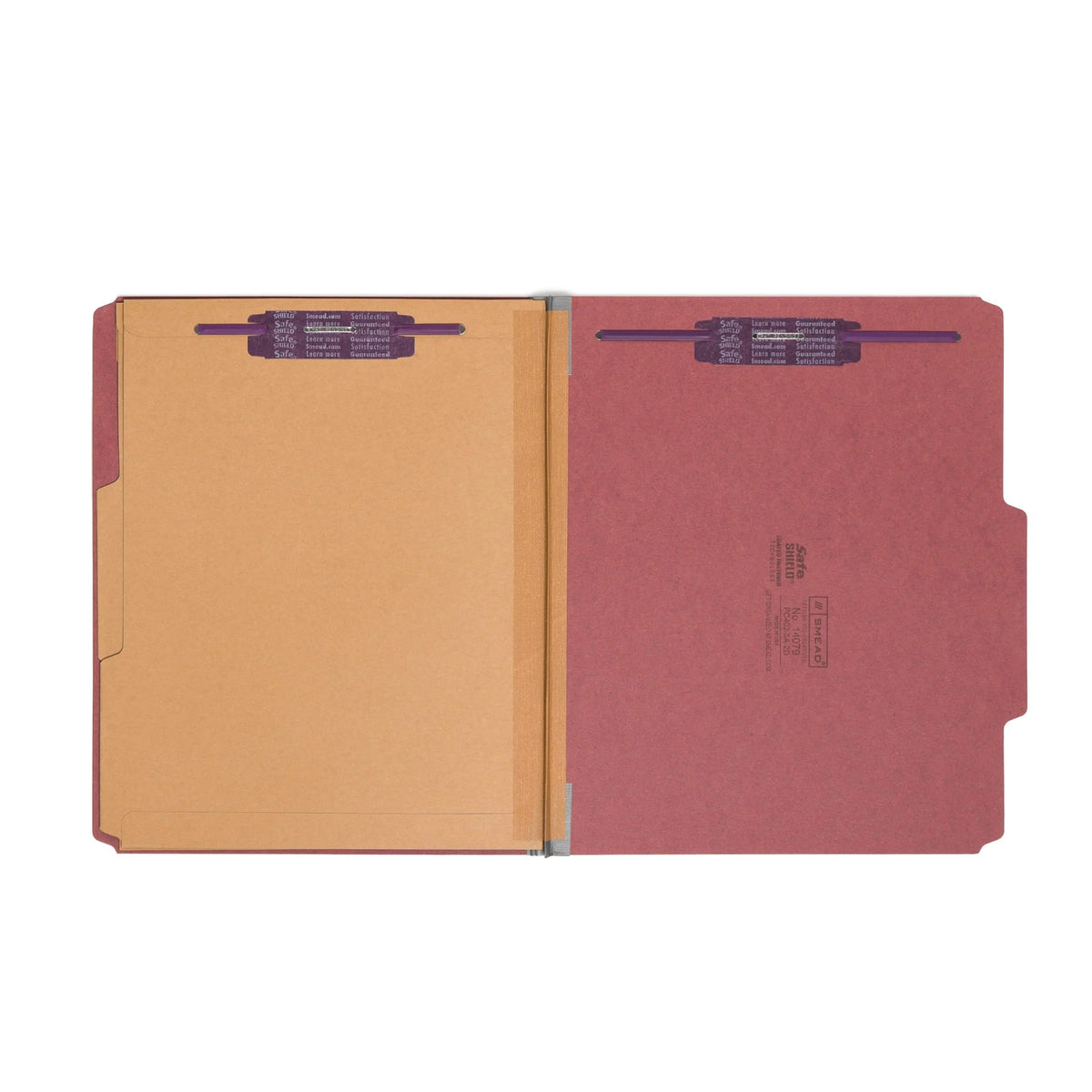 Smead 14079 Pressboard Classification Folder, Letter, Red, 10/Box - photo 7