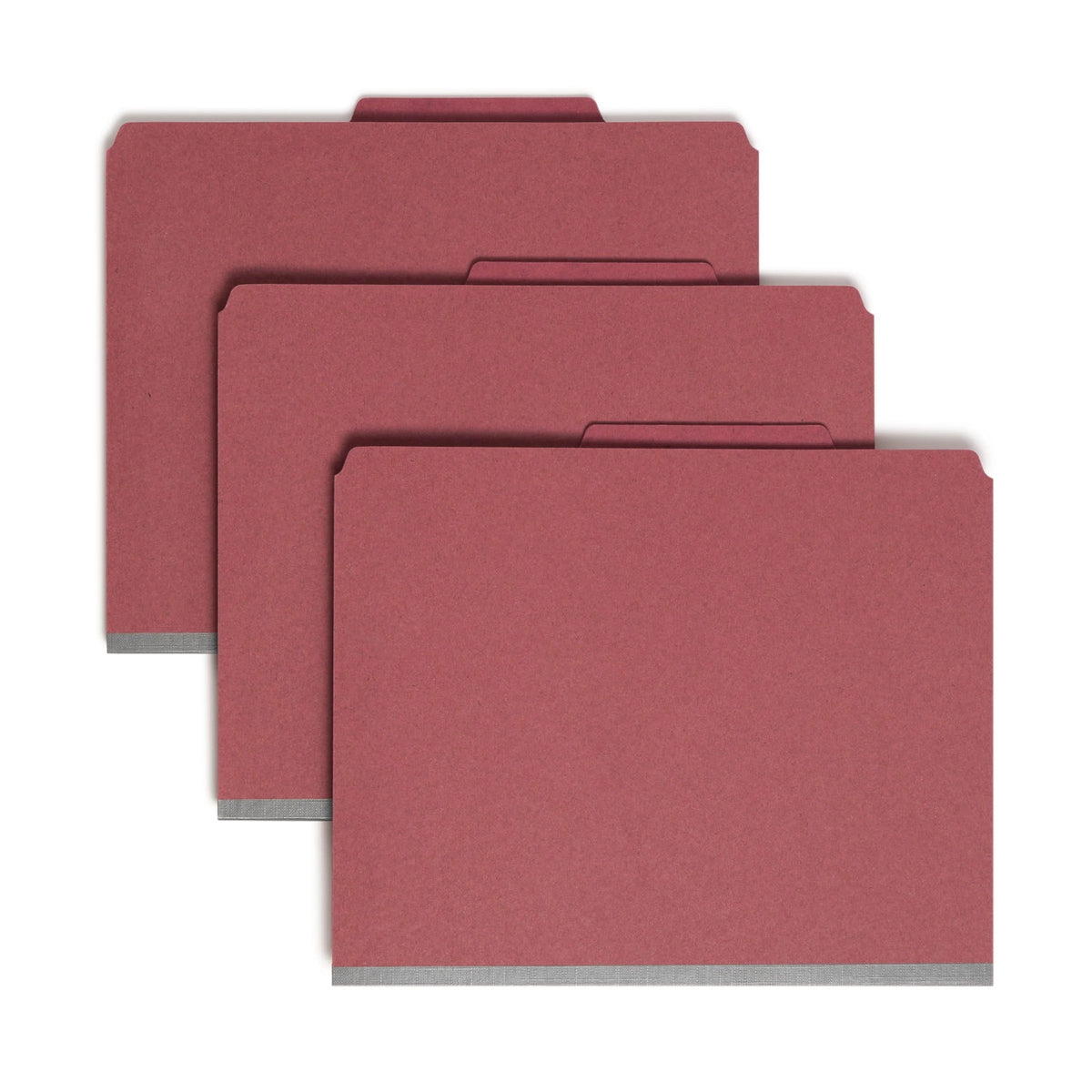 Smead 14079 Pressboard Classification Folder, Letter, Red, 10/Box - Default Title
