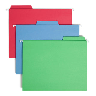 Smead 64053 Cardstock Hanging Folder, Letter, Assorted, 18/Box - Default Title
