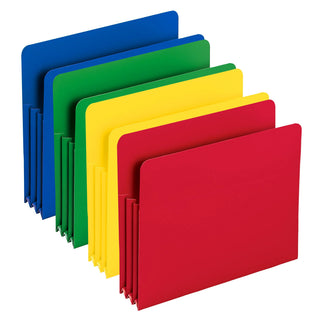 Smead 73500 Polypropylene File Pocket, Letter, Assorted, 4/Box - Default Title