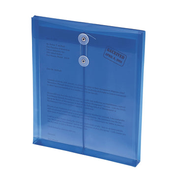 Smead Polypropylene Poly Envelope, Letter, 5/Pack - Blue