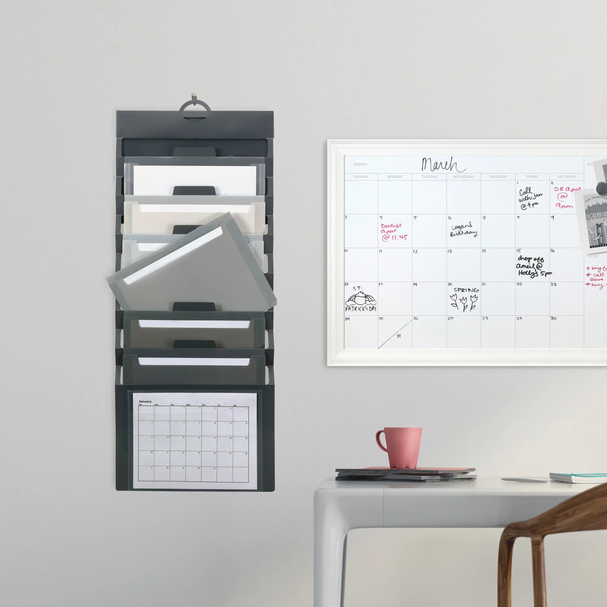 Smead 92060 Plastic Wall Organizer, 150 Sheets, Assorted - photo 8