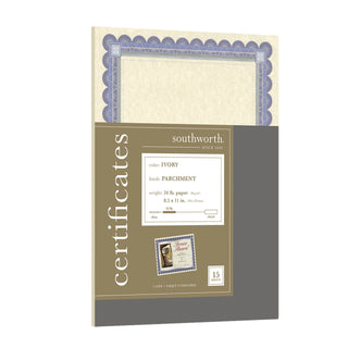 Southworth SOUCT1R Certificate Paper, 8 1/2" x 11", Ivory - Default Title