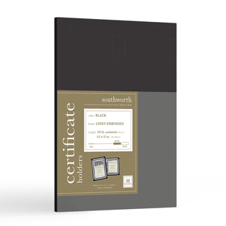 Southworth SOUPF18 Certificate Holder, 9 1/2" x 12", Black - Default Title