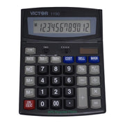 Victor VCT1190 Calculator, 5 7/8" x 7 3/4", Black - Default Title