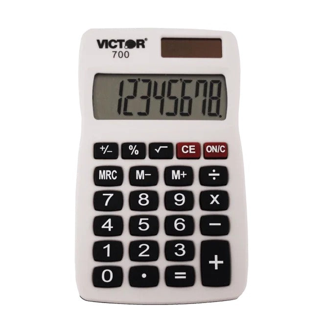 Victor VCT700 Calculator, 2 1/2" x 4", Gray