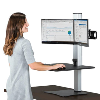 Victor DC450 Sit-Stand Workstation, 28" Wide, Black - photo 2