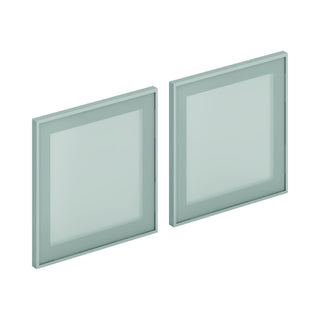 HON Glass Door, 14 3/4" High, Gray - 14 3/4"