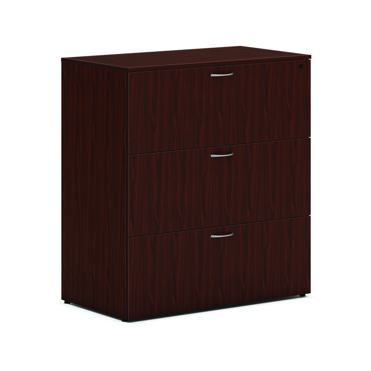HON HLPLLF3620L3 Laminate Cabinet, 36" Wide - Mahogany