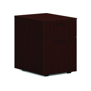 HON HLPLPMBF Laminate Mobile Pedestal, 15" Wide - Mahogany