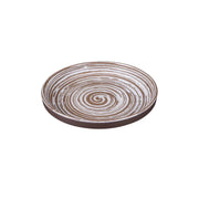 Elite Global Solutions B395099 Stardust Blue Melamine Plate, 9" Diameter, 6/Case - Brown White