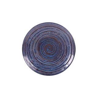 Elite Global Solutions B399088 Stardust Blue Melamine Plate, 8 3/4" Diameter, 6/Case - Blue Brown