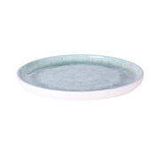 Elite Global Solutions B190106 Monet Melamine Plate, 10 5/8" Diameter, 6/Case - Sea Moss Reactive Glaze
