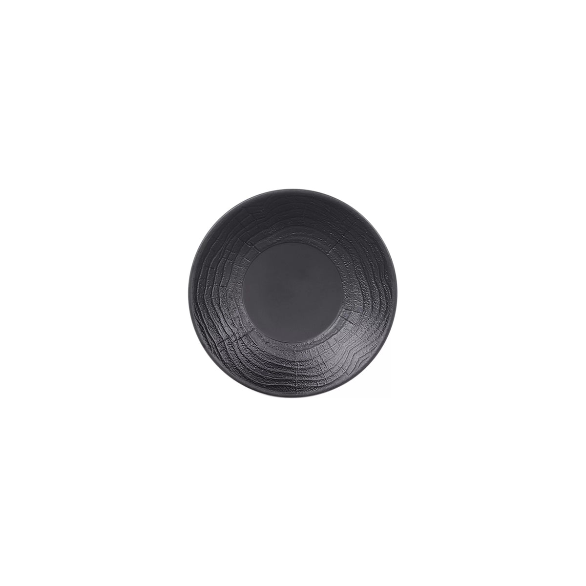 Elite Global Solutions B20365 Denali Black Melamine Plate, 6 1/4" Diameter, 6/Case - Black