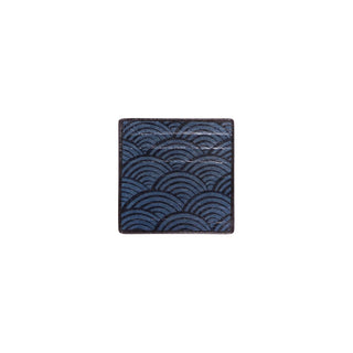 Elite Global Solutions B231056 Catalina Blue Melamine Plate, 5 5/8" x 5 5/8", 6/Case - Dark