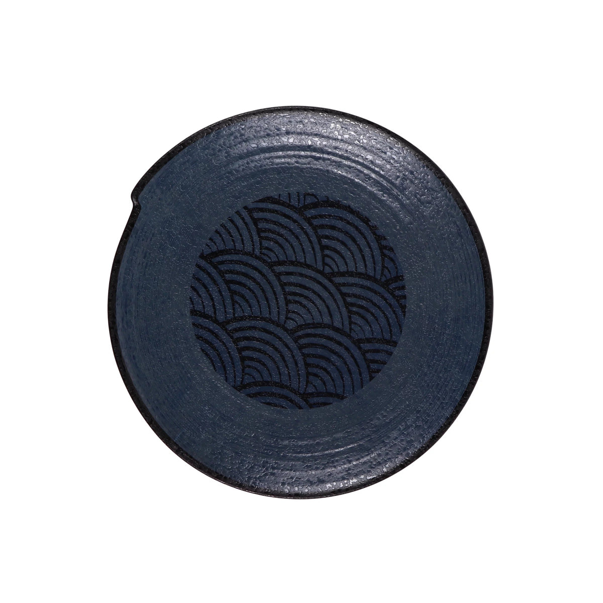 Elite Global Solutions B233106 Catalina Blue Melamine Plate, 10 5/8" Diameter, 6/Case - Dark