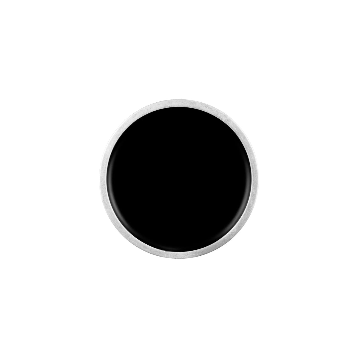 Elite Global Solutions B246080 Kobe Melamine Bowl Lid Plate, 8 1/4" Diameter, 6/Case - Black Silver