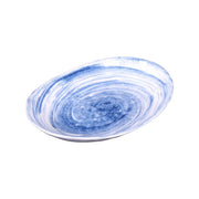 Elite Global Solutions D1181OV Van Gogh Black Melamine Plate, 31 oz., 6/Case - Blue