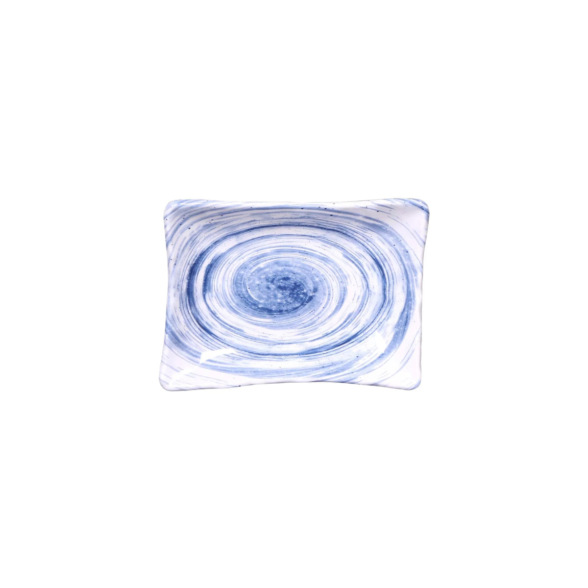 Elite Global Solutions D7525RC Van Gogh Black Melamine Plate, 5 1/4" x 7 1/8", 6/Case - Blue