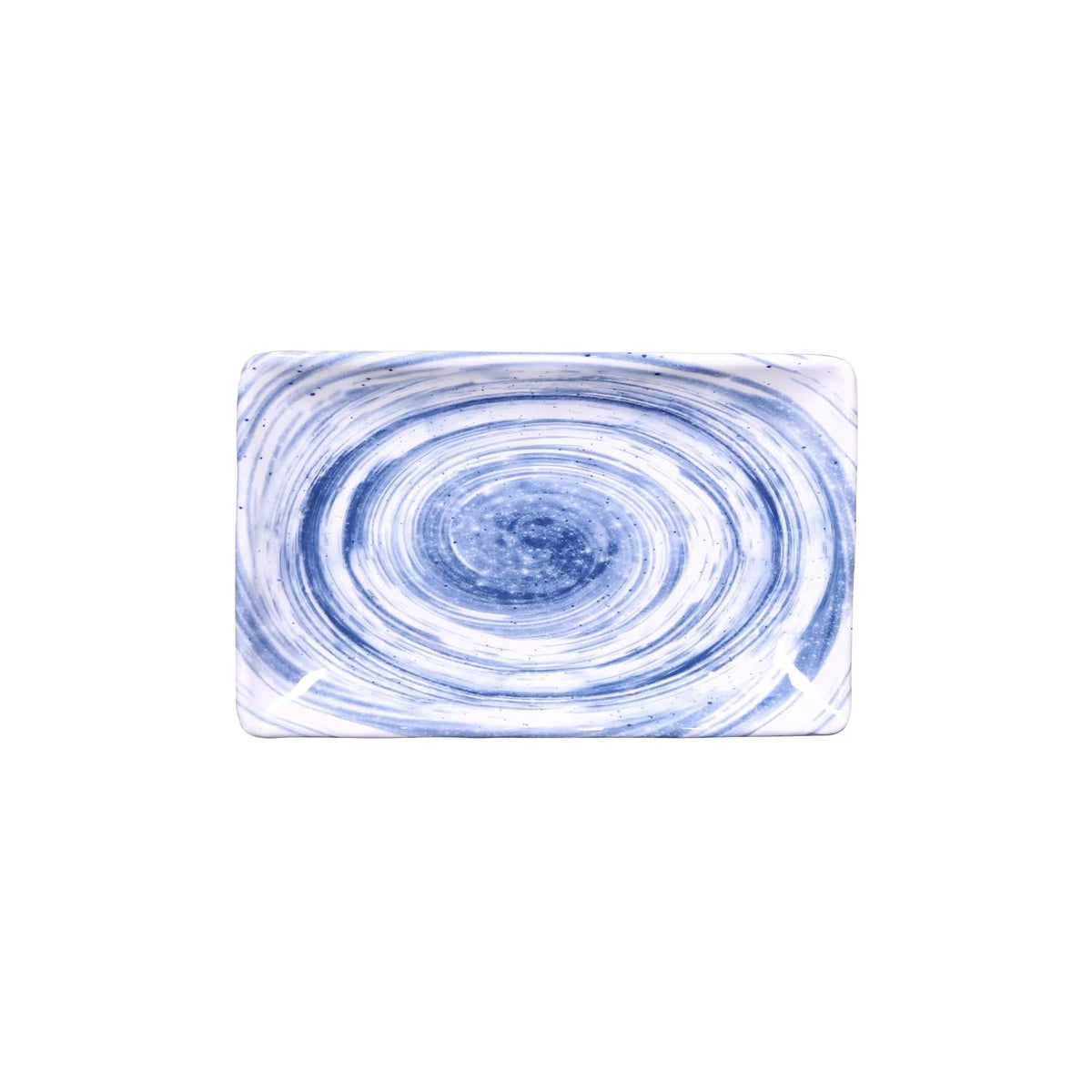 Elite Global Solutions D851RC Van Gogh Black Melamine Plate, 5 3/8" x 8 1/2", 6/Case - Blue