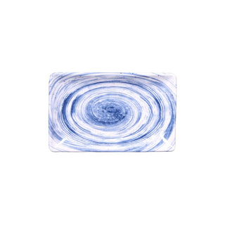 Elite Global Solutions D851RC Van Gogh Black Melamine Plate, 5 3/8" x 8 1/2", 6/Case - Blue