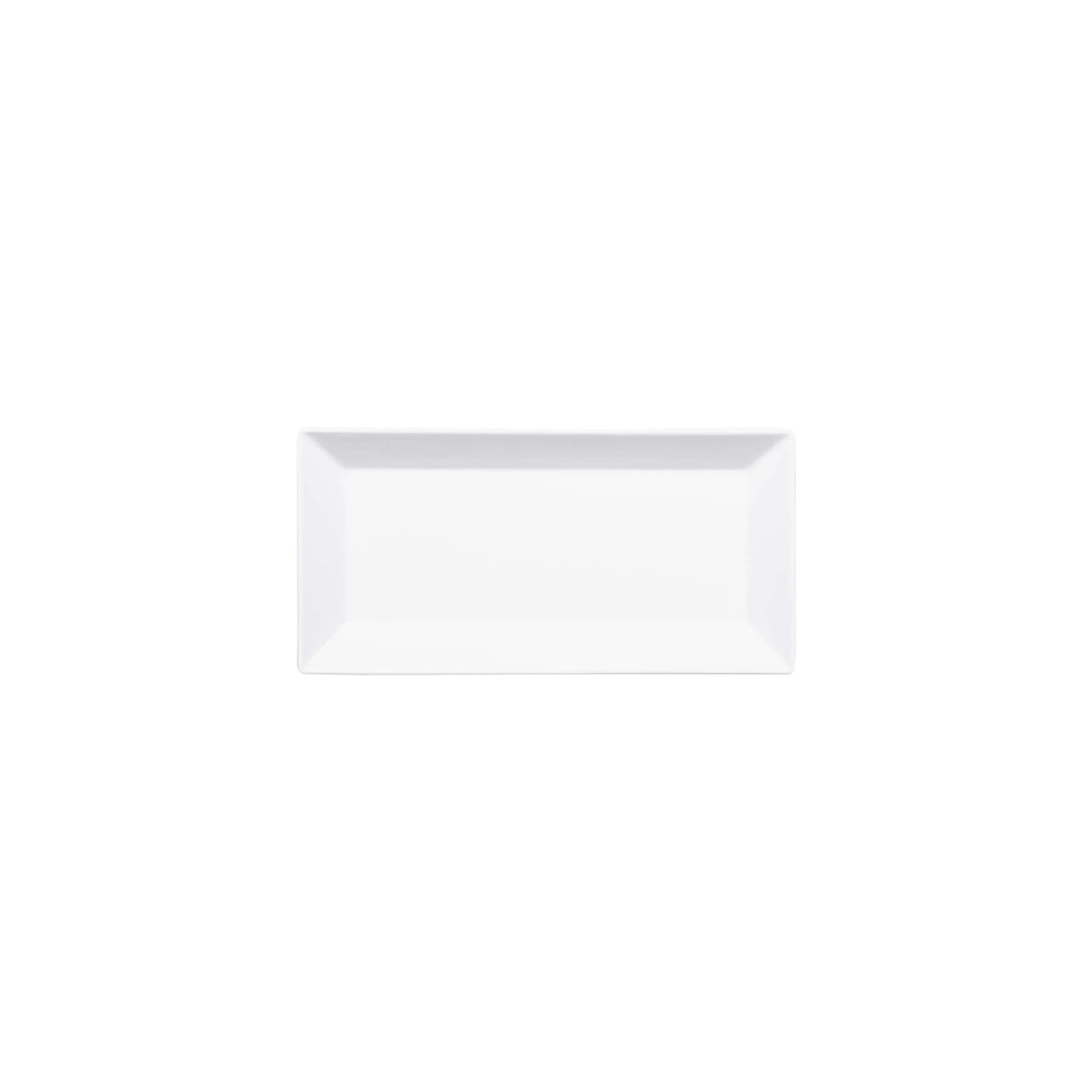 Elite Global Solutions DMP94 Stratus Black Melamine Plate, 4 3/4" x 9 3/8" - White