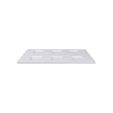 Elite Global Solutions JW6TB Zen Melamine Platter, 6 1/2" x 11", 6/Case - White