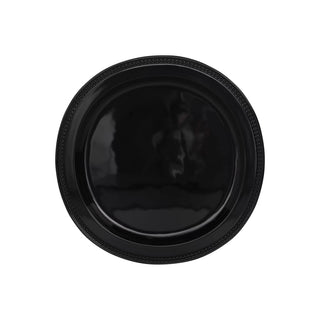 Elite Global Solutions M12R Venetian Black Melamine Plate, 12" Diameter - Black