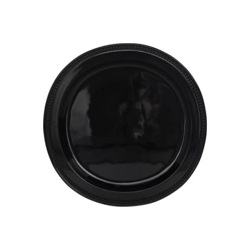 Elite Global Solutions M12R Venetian Black Melamine Plate, 12" Diameter - Black
