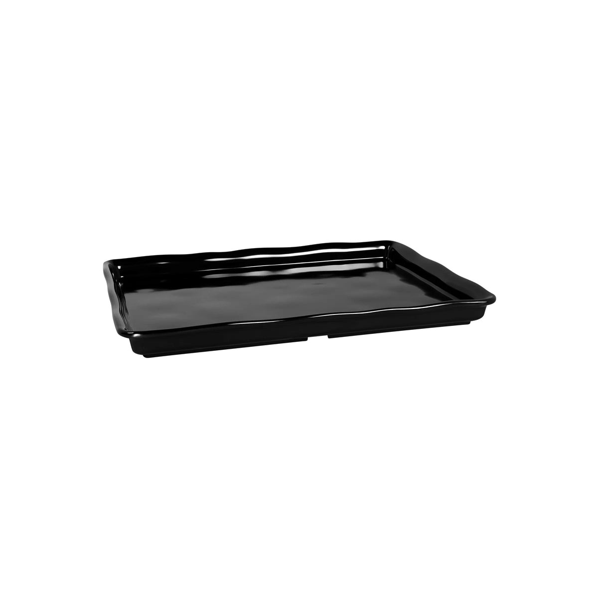 Elite Global Solutions The Edge Melamine Tray, Black - 13" x 17 3/4" x 1 1/2"