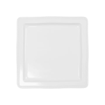 Elite Global Solutions M13SQ Venetian Black Melamine Plate, 13" x 13" - White