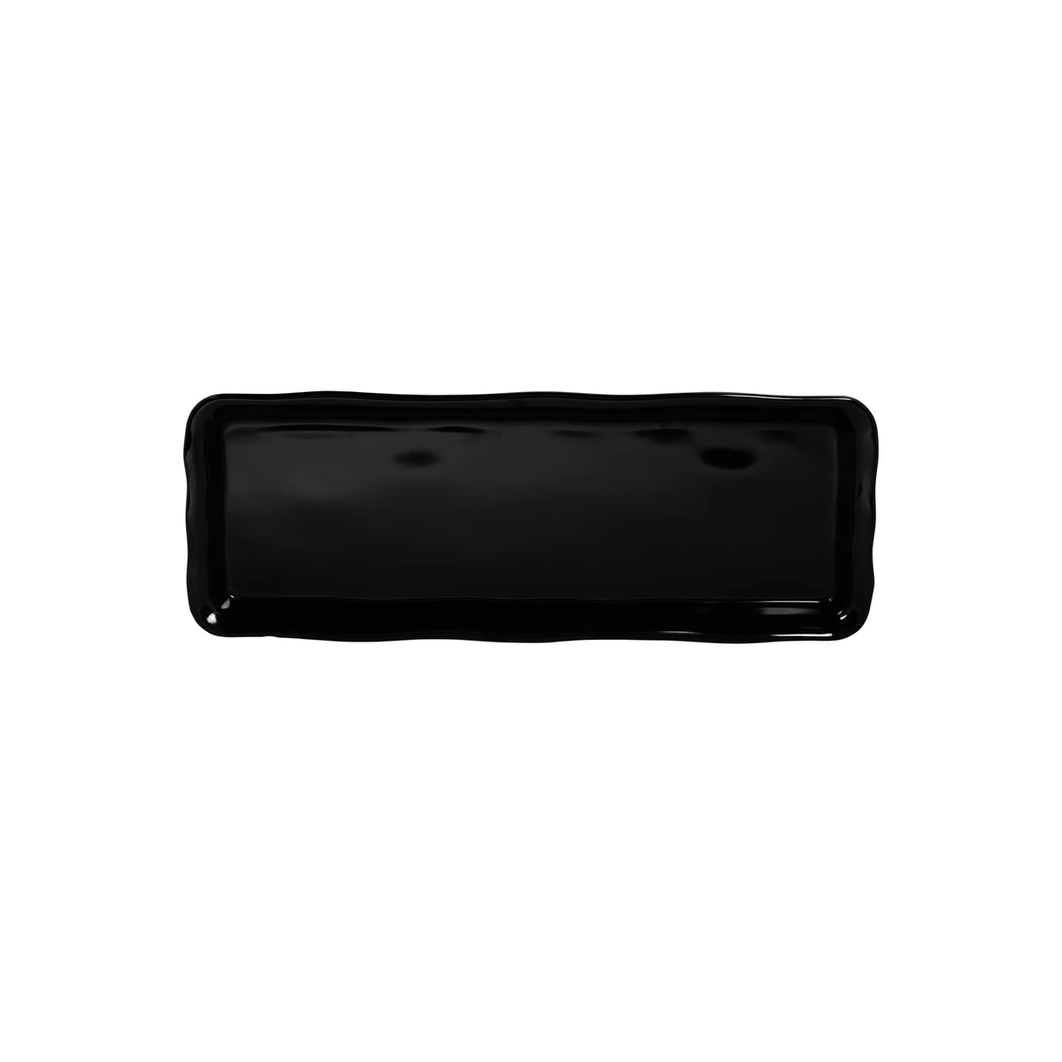 Elite Global Solutions The Edge Melamine Tray, Black - 6 1/2" x 17 1/2" x 1 1/2"
